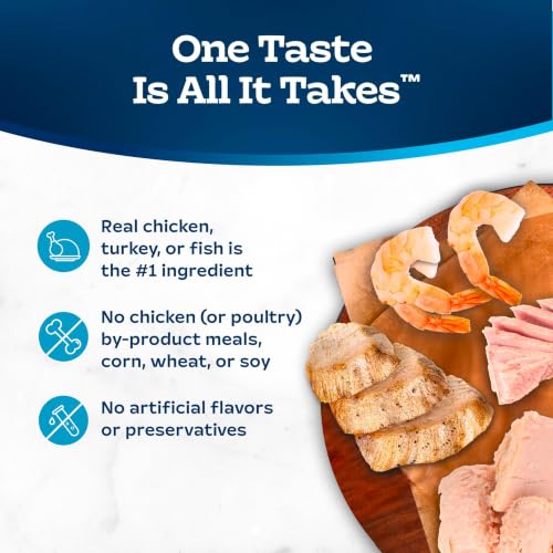 Image of Blue Buffalo Tastefuls Wet Cat Food Pate Variety Pack (Chicken, Turkey & Chicken, Ocean Fish & Tuna) for Adult Cats, Made with Natural Ingredients, 5.5-oz. Each (24 Cans)