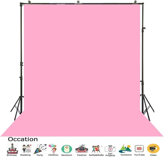 Amazon 写真の背景 バブルガムローズピンクの背景 無地スクリーン ゲームライブストリームビデオの背景 写真スタジオ 写真撮影 ポートレート バックドロップ シンプルな布撮影 フォトコール 壁紙 純色 無地 背景 Sr 47 Huayi バックペーパー 背景布