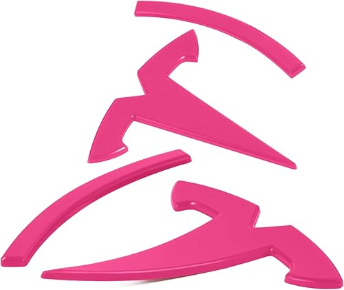 Miniatura 15 de Emblema para Tesla Modelo Y 2024-2021 Accesorios Logo Cubierta ABS Logo Tapas rosa- 2 piezas,Negro -,Negro - Patrón de fibra de carbono,Negro mate-3