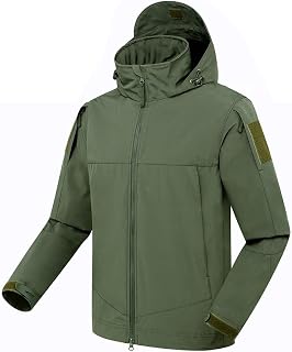 Uplateng Men's Spring and Autumn Thin Outdoor Jackets Windproof and Waterproof Military Fans Tactical Zipper Jackets Windbreaker S-3XL