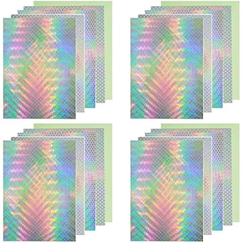 SILANON Fishing Lures Tape Reflective Fish Scales Sticker Holographic Adhesive Film Flash Lure Tape for Fishing Lure Making DIY Crafts Tool Cover