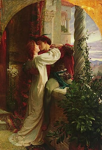 Toile Roméo et Juliette peinture murale grand format pour salon et chambre