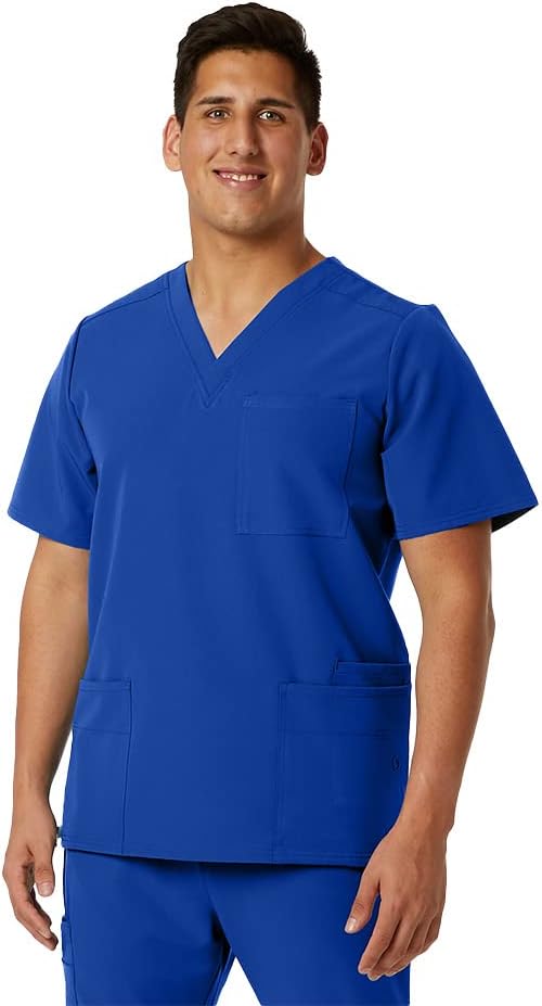 SPECTRUM UNIFORMS Wynd Men's Scrub Top Medical Uniform V-Neck Soft Fabric Ideal for Medical Professional
