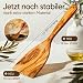 GOLDENBERG® Kochlöffelset Holz | feinstes italienisches Olivenholz | antibakteriell & hitzebeständig | Holzwender zum Braten & als Kochlöffel | ideal für beschichtete Pfannen