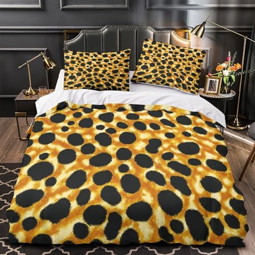 Parure de lit motif animalier 3D de qualité supérieure en microfibre résistante avec zip caché