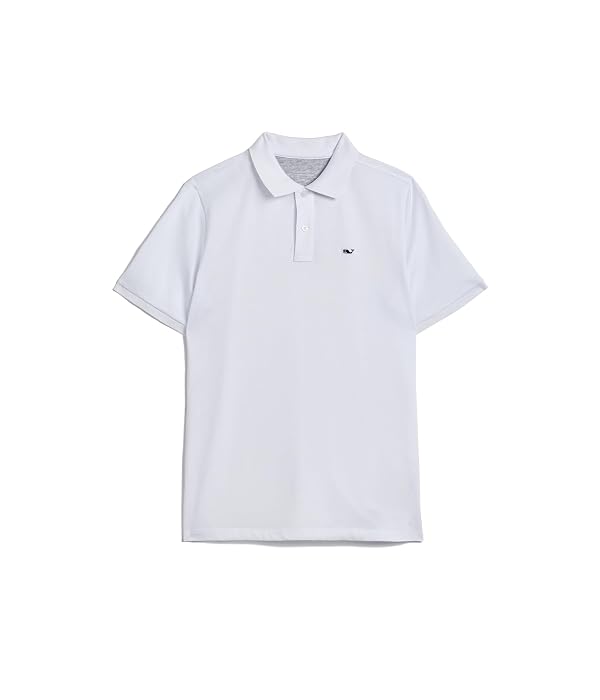 vineyard vines Boys' Edgartown Short Sleeve Pique Polo, White Cap, 7 by vineyard vines - Used condition - US$42.17