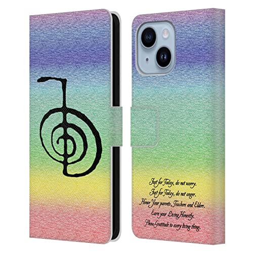 Étui Portefeuille iPhone 14 Plus Brigid Ashwood Reiki en Cuir Housse Protection