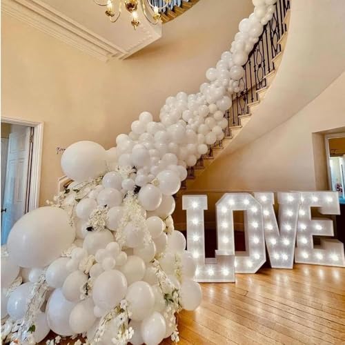 Image of 160Pcs White Balloons 12 Inch Latex Balloons for Baby Shower Birthday Wedding Party Decorations