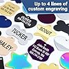 GoTags Stainless Steel Pet ID Tags, Personalized Dog Tags and Cat Tags, up to 8 Lines of Custom Text, Engraved on Both Sides, in Bone, Round, Heart, Bowtie and More (Bow Tie, Small (Pack of 1)) #5