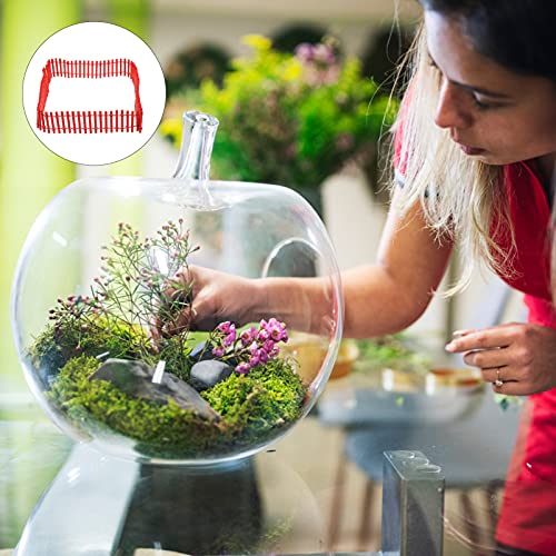 Cabilock 2 peças em miniatura de cerca decorativa de jardim de fadas de bambu bonsai figura micro or