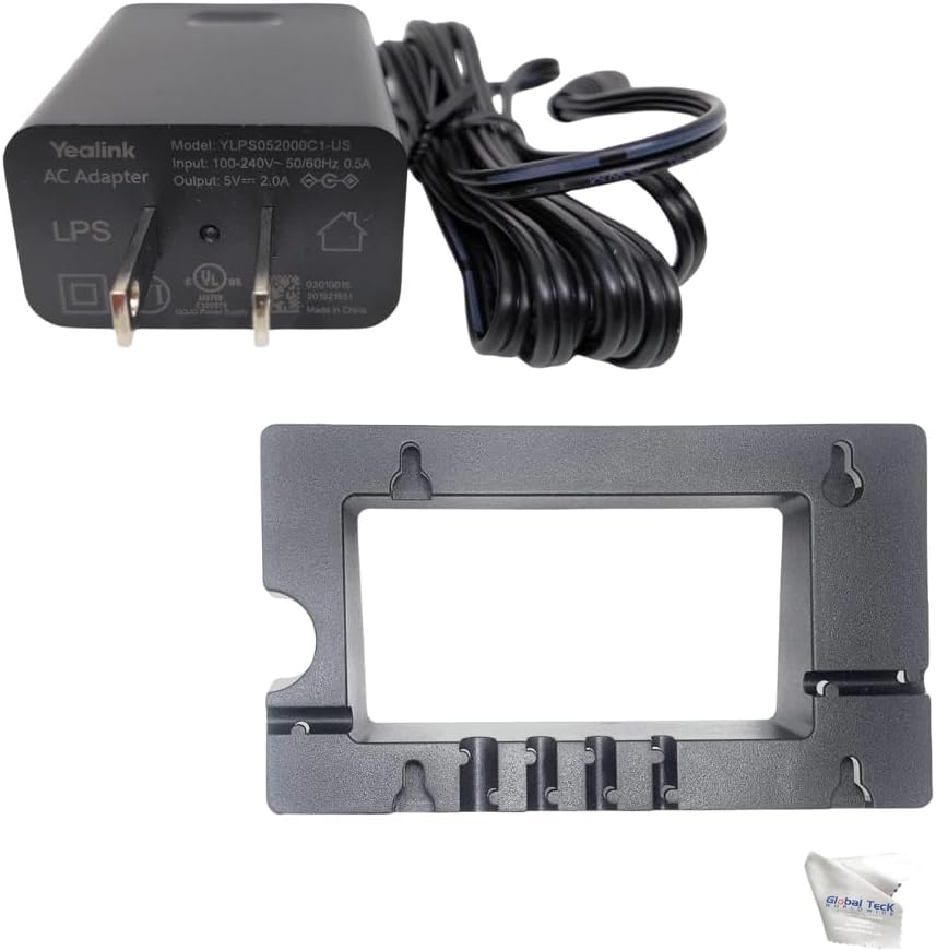 Yealink Accessory Bundle for SIP-T48S T48G T48U – Power Supply AC Adapter and Wall Mount Yealink Desk Phones Yealink Accessory Bundle for SIP-T48S T48G T48U – Power Supply AC Adapter and Wall Mount Yealink Desk Phones