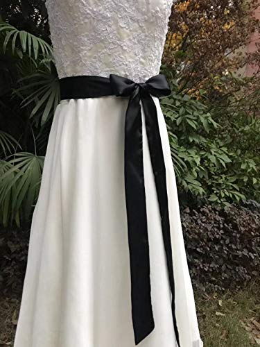 Satin Sash Belt For Bridal Wedding Bridesmaid Dress Belt 2'' Wide Double Side4