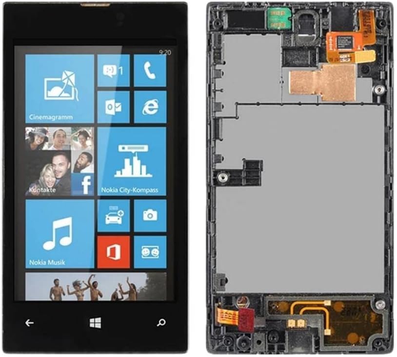 SHOWGOOD 4.0 '' LCD for Nokia Lumia 520 LCD Display Touch Screen Digitizer with Frame Replacement Parts for Nokia 520 LCD Screen