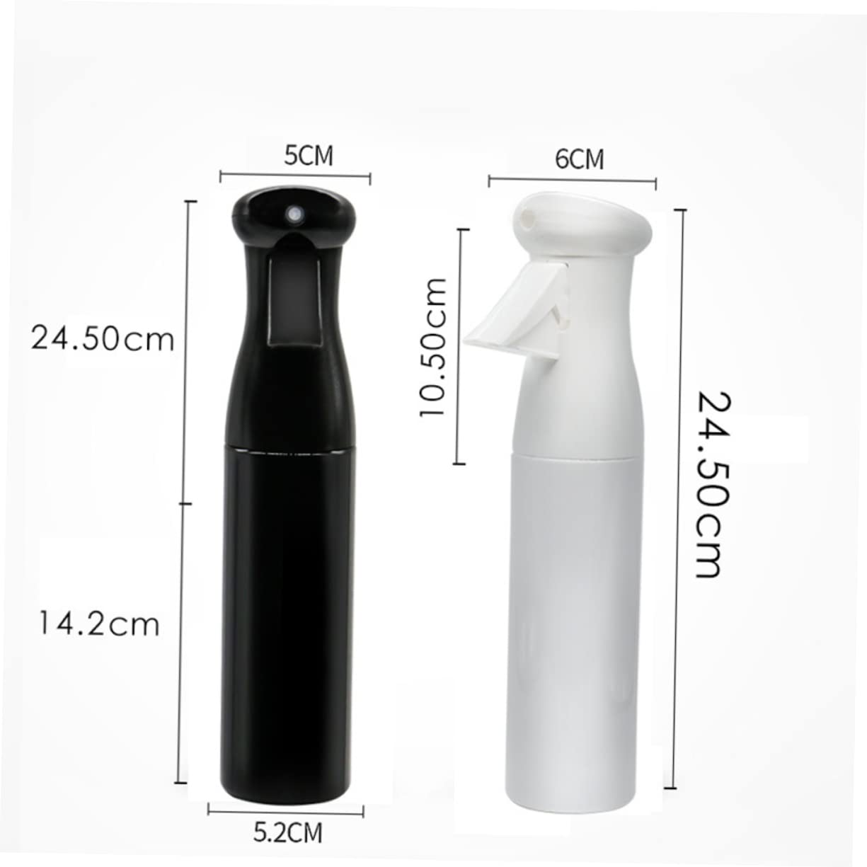 3 Stück Handdrucksprühflasche aus Nachfüllbare Sprühflasche mit Großer Kapazität für Salon Garten und Zuhause Elegantem Schwarz Langlebig und