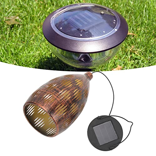 Lanterne solaire extérieure étanche IP65 suspendue pour décor de jardin rétro