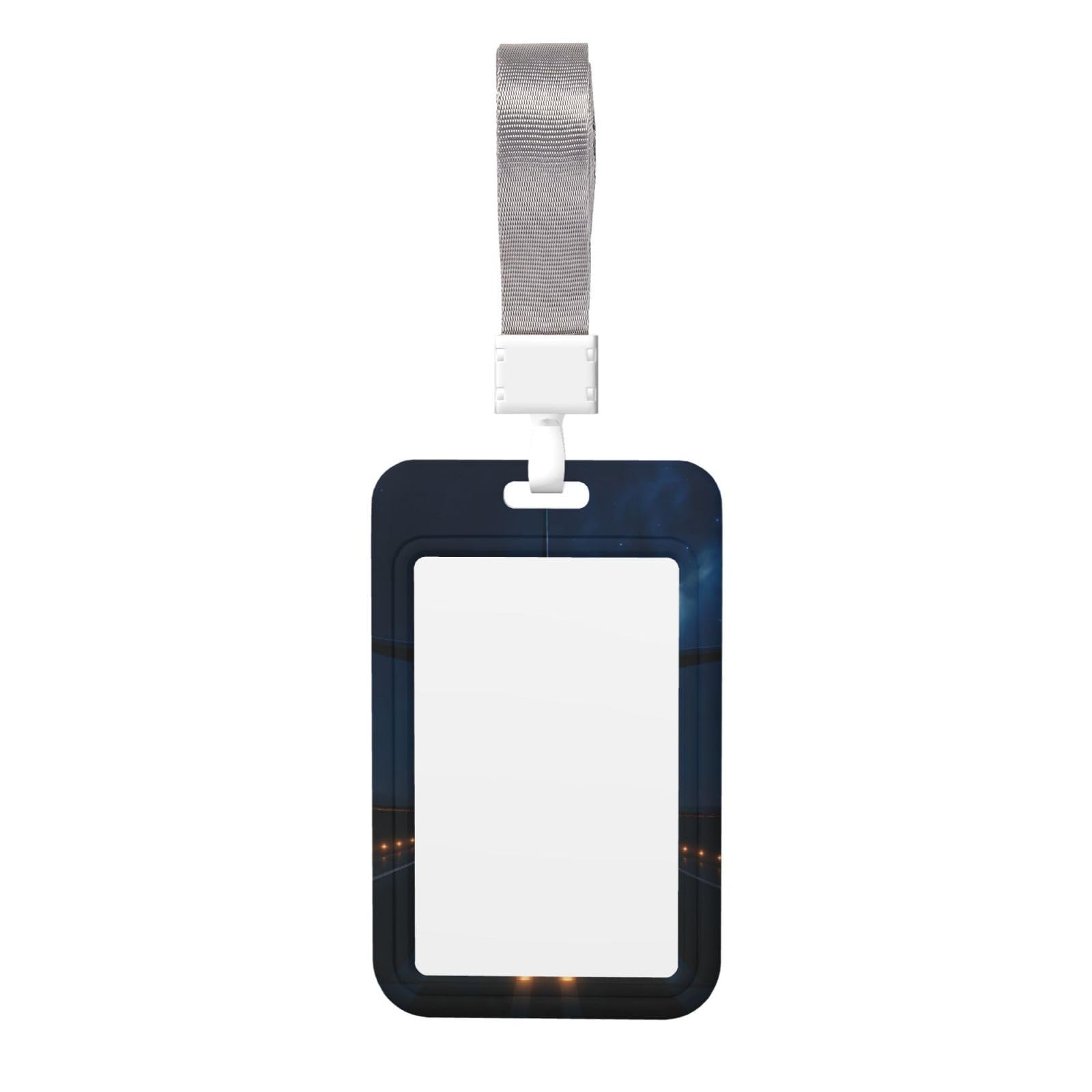 HLBSDM Airplane Under Starry Work Badge Protective Shell Vertical Sliding Type with Transparent Window