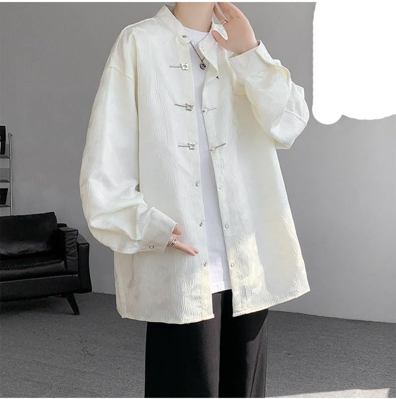 Men's Shirt Plus-Size Zhongshan Suit Ancient Style Chinese Tang Suit Tops for Men