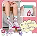 Queenshin Simple Flowers Girls Socks Novelty Cute Cartoon Funny Fashion Kids Crew Socks 6 Pairs Birthday Gift 9-14Y Christmas Stocking Stuffers