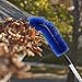 Pearwow Gutter Cleaning Brush,Extendable Guard Cleaner Tool with Telescopic Pole Stiff Brush for Removing Leaves and Debris from The Ground
