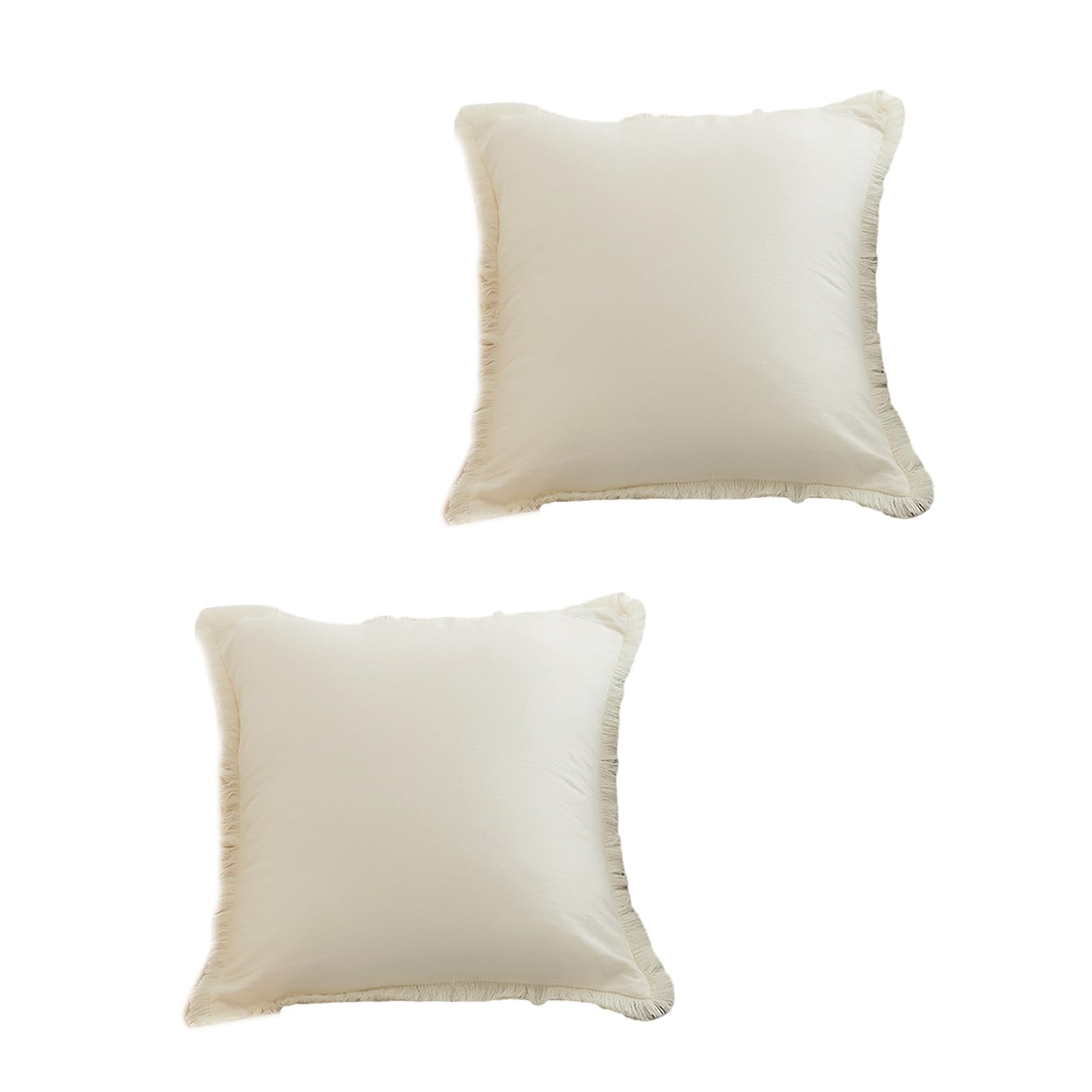 Jazuaiao Bohemians Fringed Cushions Covers with Tassels Velvets Decorative Pillow Case for Sofa Bedroom 18x18inch Bohemians Decorative Pillow Case Set