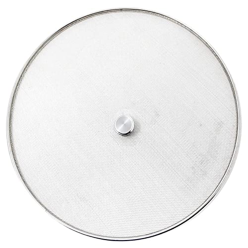 Image of Stainless Steel Mesh Food Cover Set, 20, 22, 25 cm Diameter (8, 9, 10 Inch), Splatter Screen Lids for Kitchen, Pack of 3