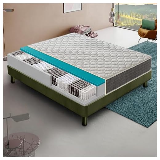 Materassiedoghe - Materasso 800 Molle Insacchettate Indipendenti - Alto 30 cm - 5 cm Memory Foam - Ortopedico - Ergonomico - 100% Made in Italy (Matrimoniale, 180x200 cm)