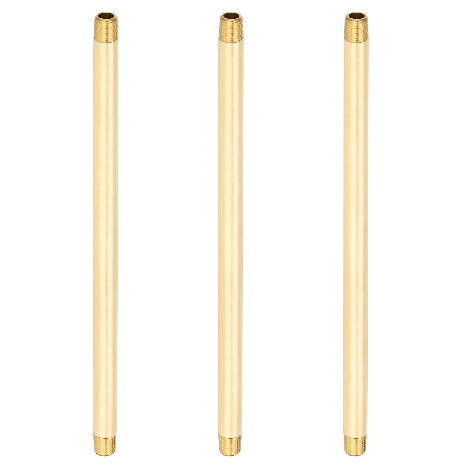 PATIKIL 3Pcs Raccord De Tuyau En Laiton Mâle NPT 1/4" x 1/4" 1200PSI