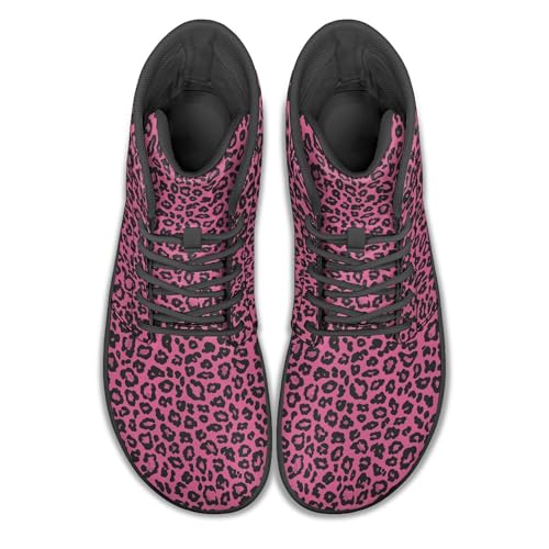 Image of Fashion Print Womens Mens High Top Barefoot Sneakers Flat Shoes