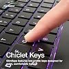 Teclado BoxWave compatible con ASUS ROG Ally Z1 Extreme - teclado Bluetooth SlimKeys - con retroiluminación, LED portátil delgado 7 colores - negro azabache 8