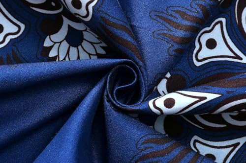 Image of Microfiber Fabric Crossovers Printed Diwan Blend Set of Bedsheet 5 Cushion Covers and 2 Bolster Covers (Blue, 60X90 Inch, 16x16 Inch, 18x28 Inch) - 8pcs