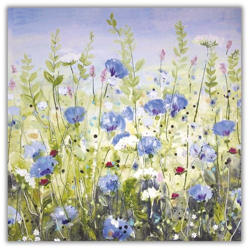Noel Tatt Blank Notecards Pack of 6 Wildflower Meadow Design