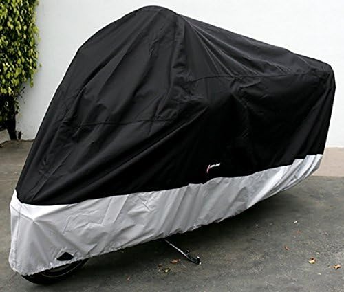 XYZCTEM Motorcycle Cover - All Season Waterproof Outdoor Protection - Precision Fit for 100 inch Tour Bikes, Choppers and Cruisers - Protect Against Dust, Debris, Rain and Weather(M-XXXXL)