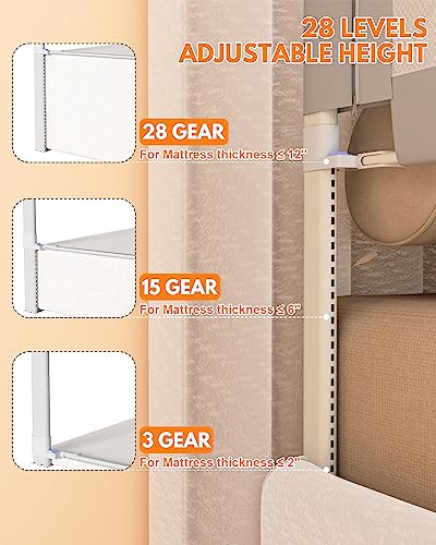 Image of Bed Rails for Toddlers, 39'' Long Toddler Kids, Height Adjustable Baby Rail Guard Twin Size Bed(1 Side, Grey) (AT-BR-1)