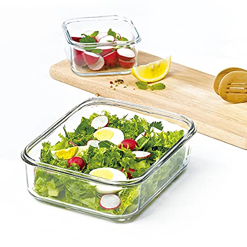 Glass Lock 1000Ml Rectangular Food Container, 1 Ea #TOP1