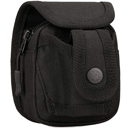 Protector Plus Tactical Slingshot Balls Pouch Military Storage Case Holster Small MOLLE Waist Bag Utility Gadget Gear Pack Tool Pocket EDC Belt Purse, Black