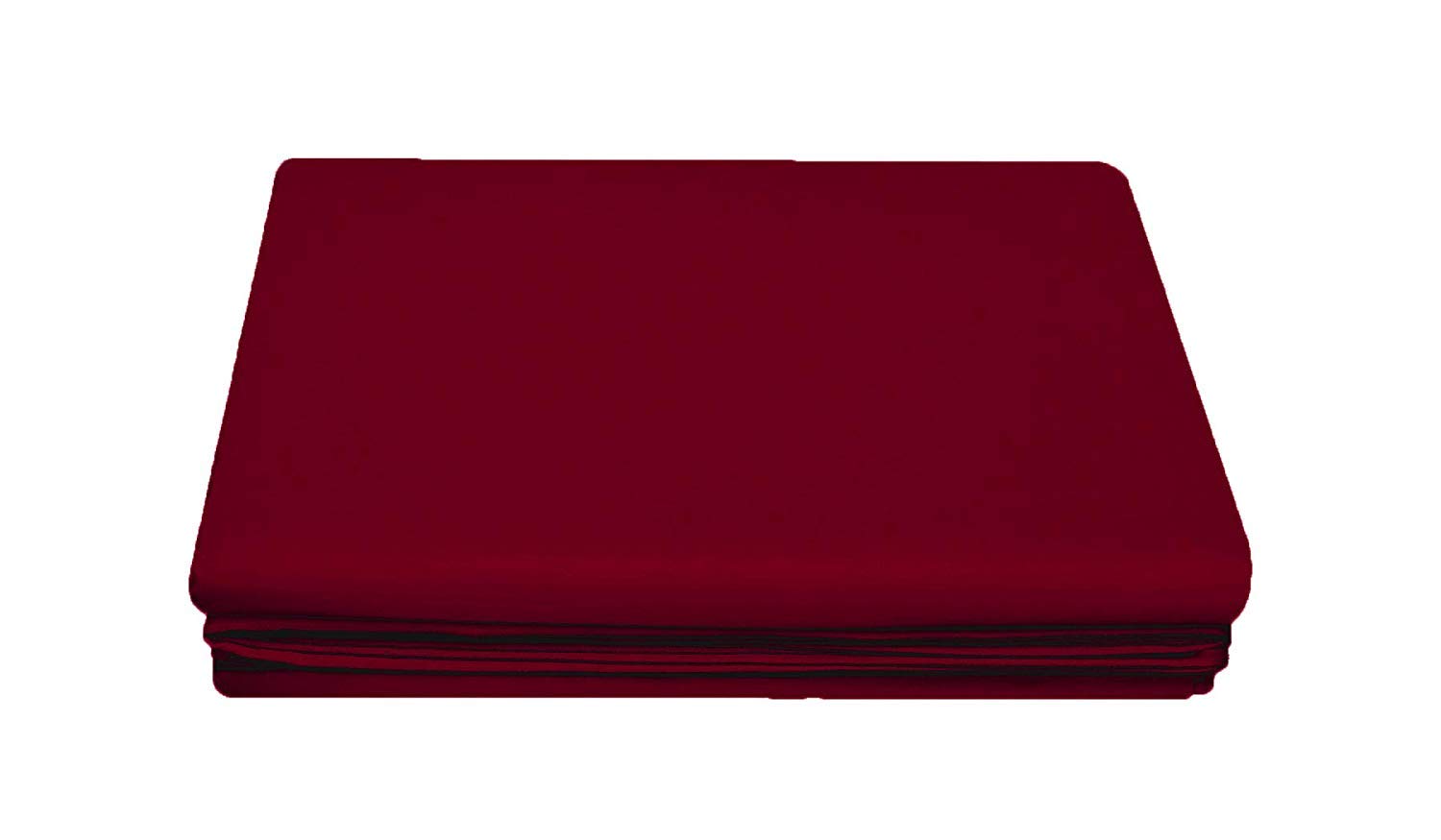 Plain Polycotton Non Iron Flat Sheet/Pillow Pair Case Easy case (Wine/Burgandy, Pillow Pair)