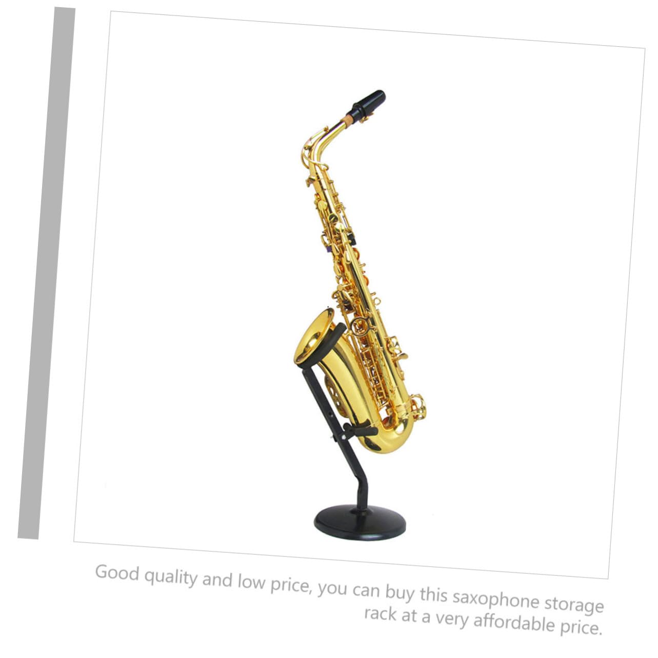 Mobestech Supporto per Sax Contralto Nero in Ferro, Reggi Sax Robusto | Rivestimento in Spugna, Antiruggine e Resistente All'usura, Struttura Stabile per Strumento