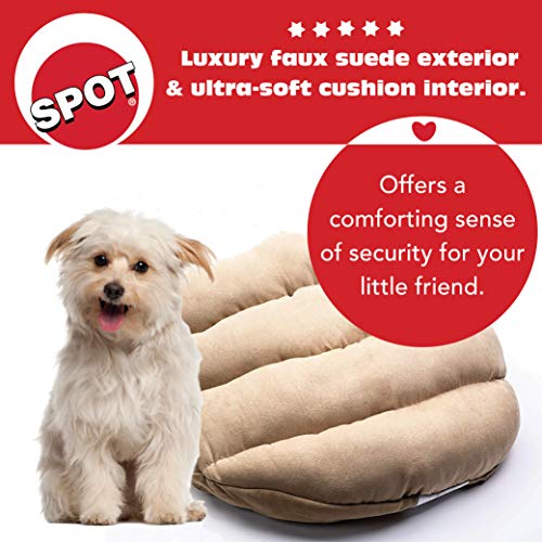 Spot Cuddle Cave Dog Bed For Cats & Small Dogs Calming & Cozy Covered Sleeping Cushion For Cuddlers & Burrowers, Tan, 22X17 #TOP2