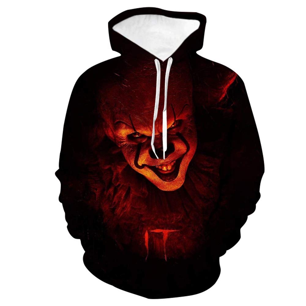 Men and Women Printed Clown Hoodie