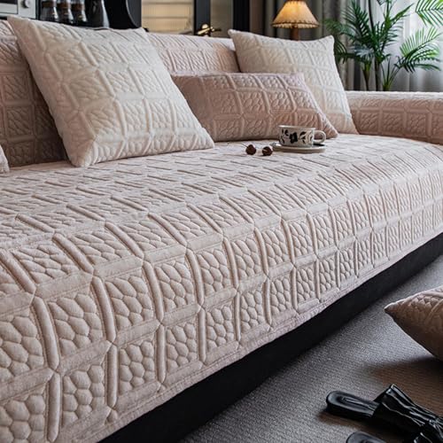 Housse de canape anti-animaux et anti-derapante en velours