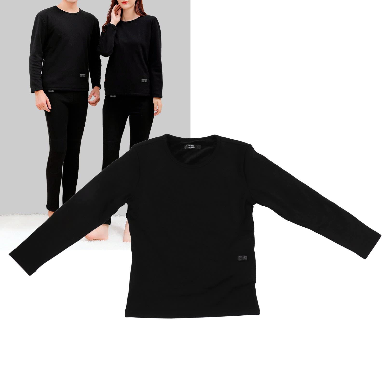 Camiseta interior calentada por infrarrojos con cuello redondo, control de temperatura por aplicación, camisas de calefacción eléctrica de 12 zonas para hombres y mujeres