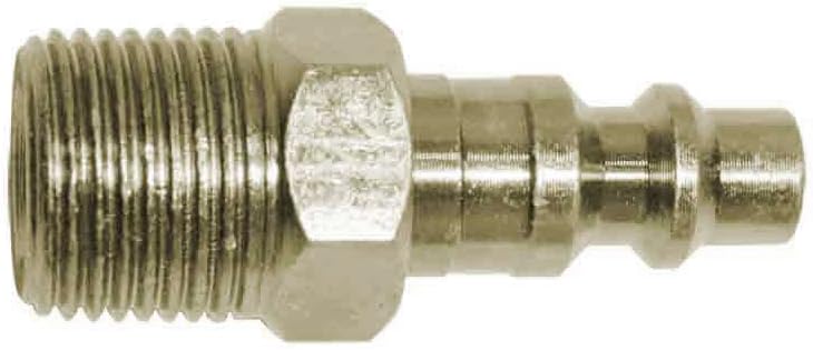 Interstate Pneumatics CPH461 1/4 Inch Industrial Steel Coupler Plug x 3/8 Inch Male NPT
