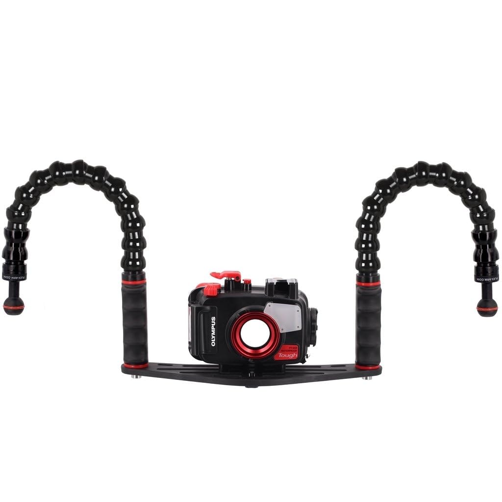Soporte de fundas para fotografía subacuática, brazo flexible, terminal esférico de 25 mm, fotosub – Cámaras subacuáticas compactas FLEX-ARM ST20209