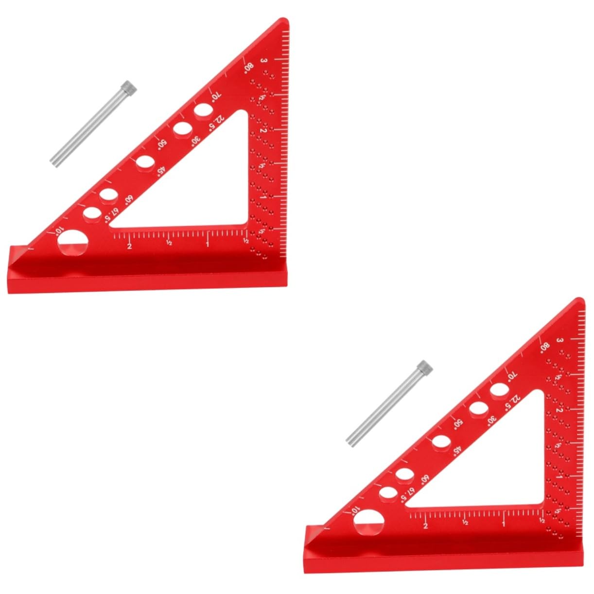 Holibanna 2pcs Woodworking Square Protractor High Precision Angle Ruler for Engineers and Carpenters Lightweight Measuring Tool for Projects Layout Tools for Drafting and Technical