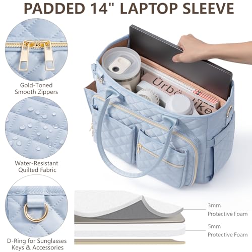 Image of Large Bible Bag with Bible Cover Case for Women, Quilted Church Tote Bag Carrying Case w /Shoulder Strap, Bible Study Supplies Journaling Kit Accessories, Christian Gift for Women Mom Friends Teacher
