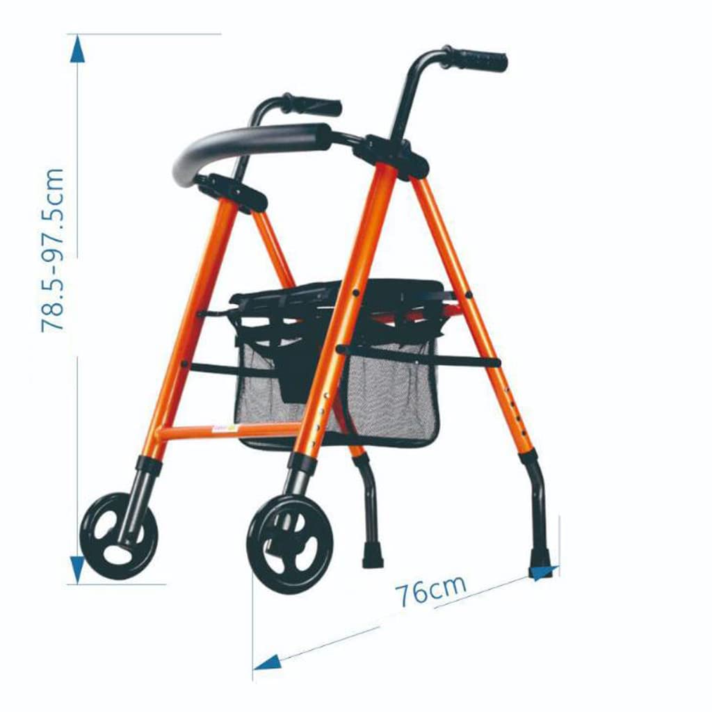NOBRIM Walkers składane łożysko nośne ze stopu aluminium regulacja wysokości chodzik dla seniorów rehabilitacyjny wózek na zakupy