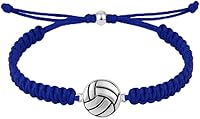 Vista 17 de Pulsera con dijes de voleibol Sportybella - Pulseras ajustables con dije de voleibol. Regalos ideales y recuerdos para jugadores de voleibol.