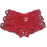1 Biancheria intima da donna sexy da uomo sexy y29k slities out women lingerie plus breefs sexy hollow pizzo vita biancheria intima lotto in microfibra, rosso, XL