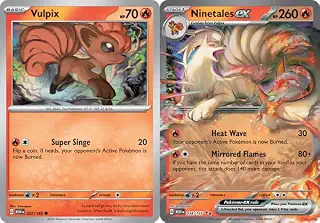 Ninetales ex 038/165 ポケモン151 ダブルレア エボリューションカード2枚セット Vulpix