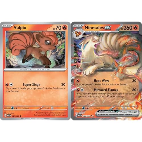 Ninetales ex 038/165 - Pokemon 151 - Double Rare - Evolution 2 Card Set - Vulpix